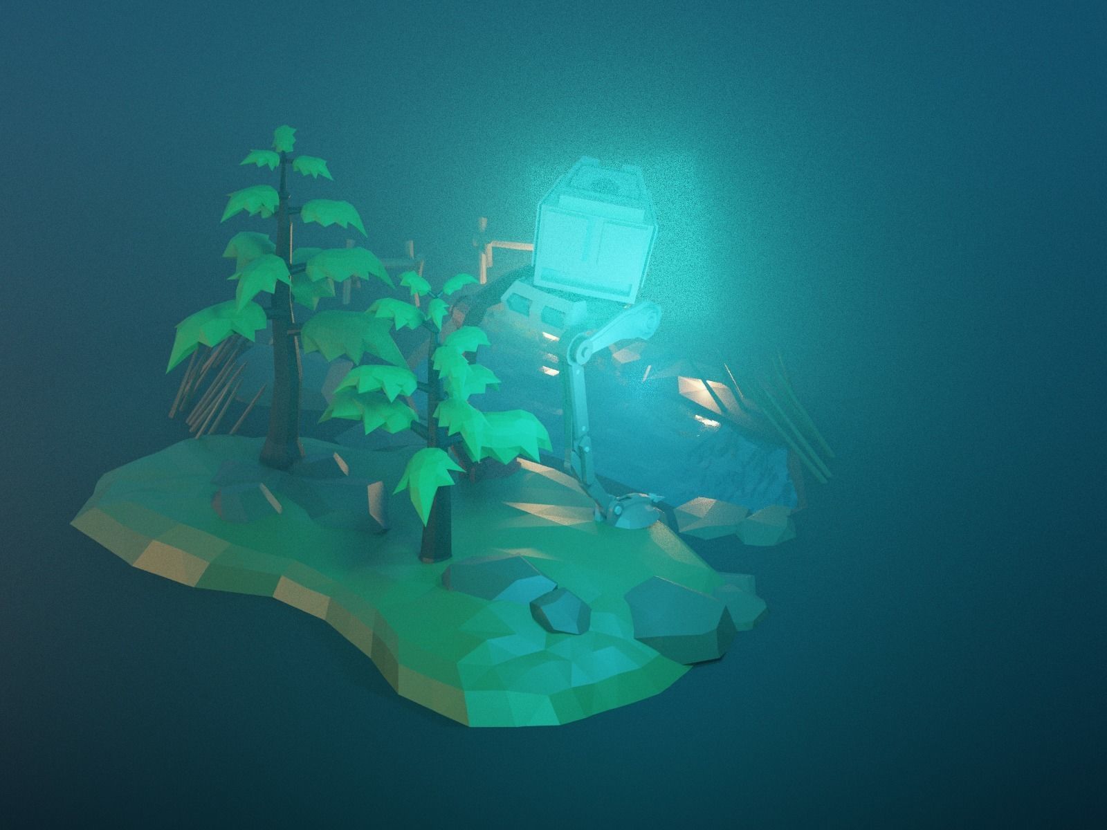 Cartoon All Terrain Scout Transport 3D model_39