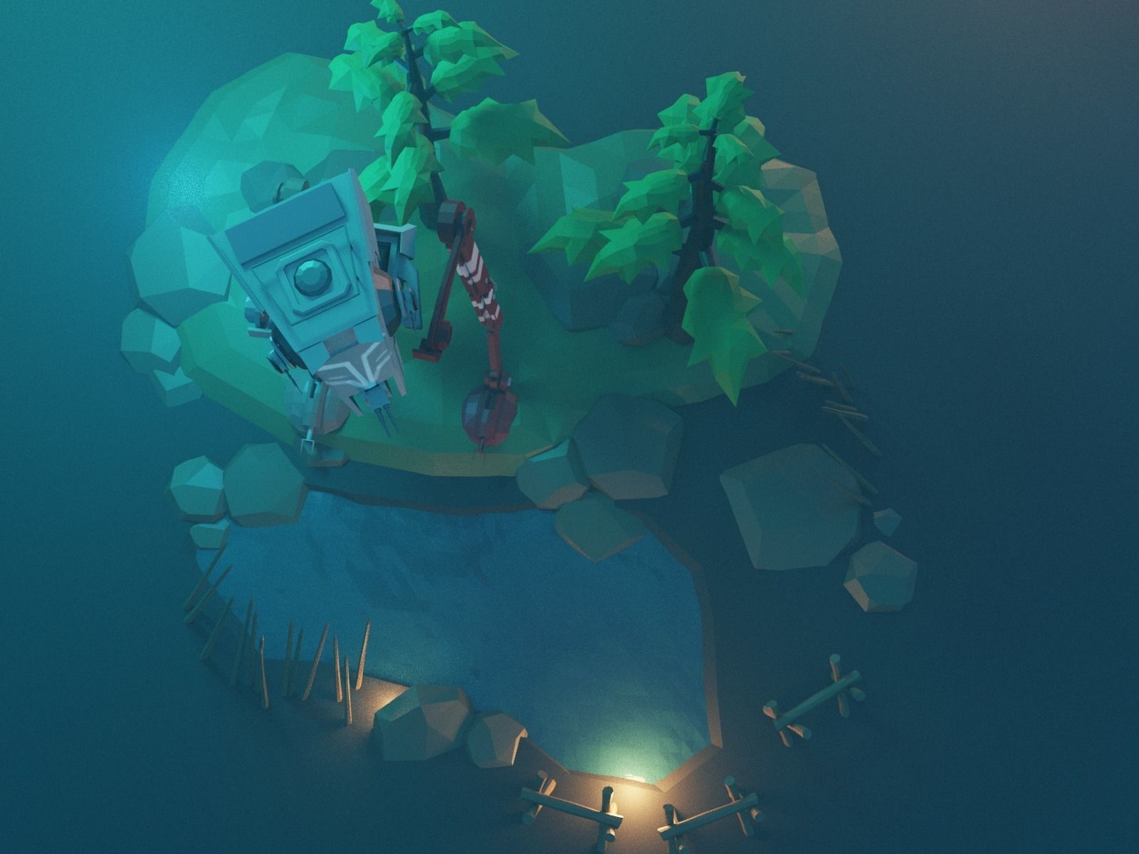 Cartoon All Terrain Scout Transport 3D model_17