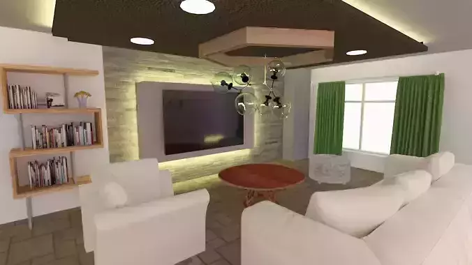 BASIC LIVING ROOM 3D MODEL