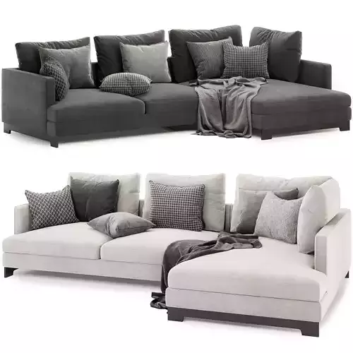 easytime fabric sofa with chaise