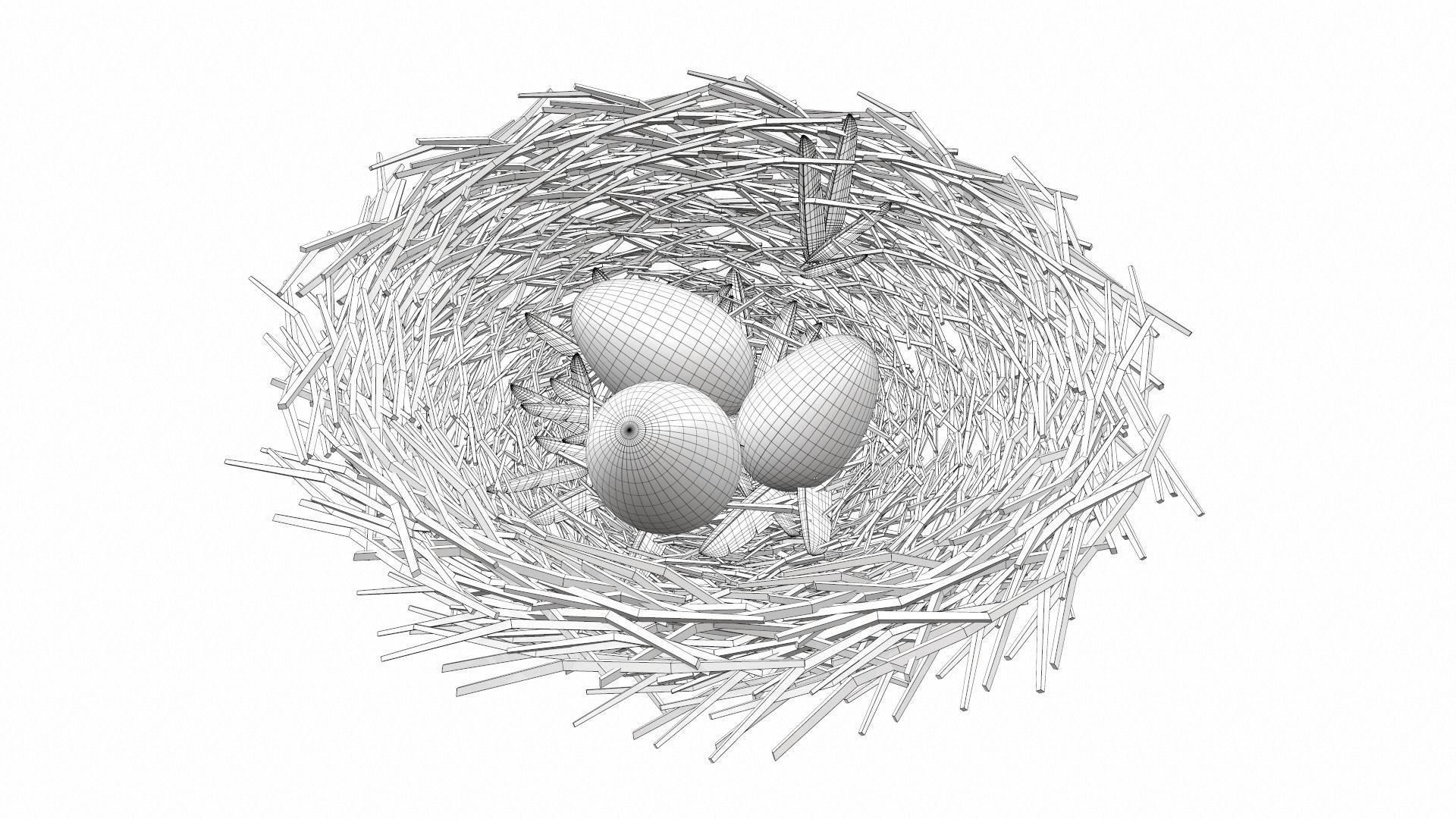 Bird nest v1 3D model_8