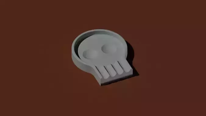 Ashtray skull cookie cutter