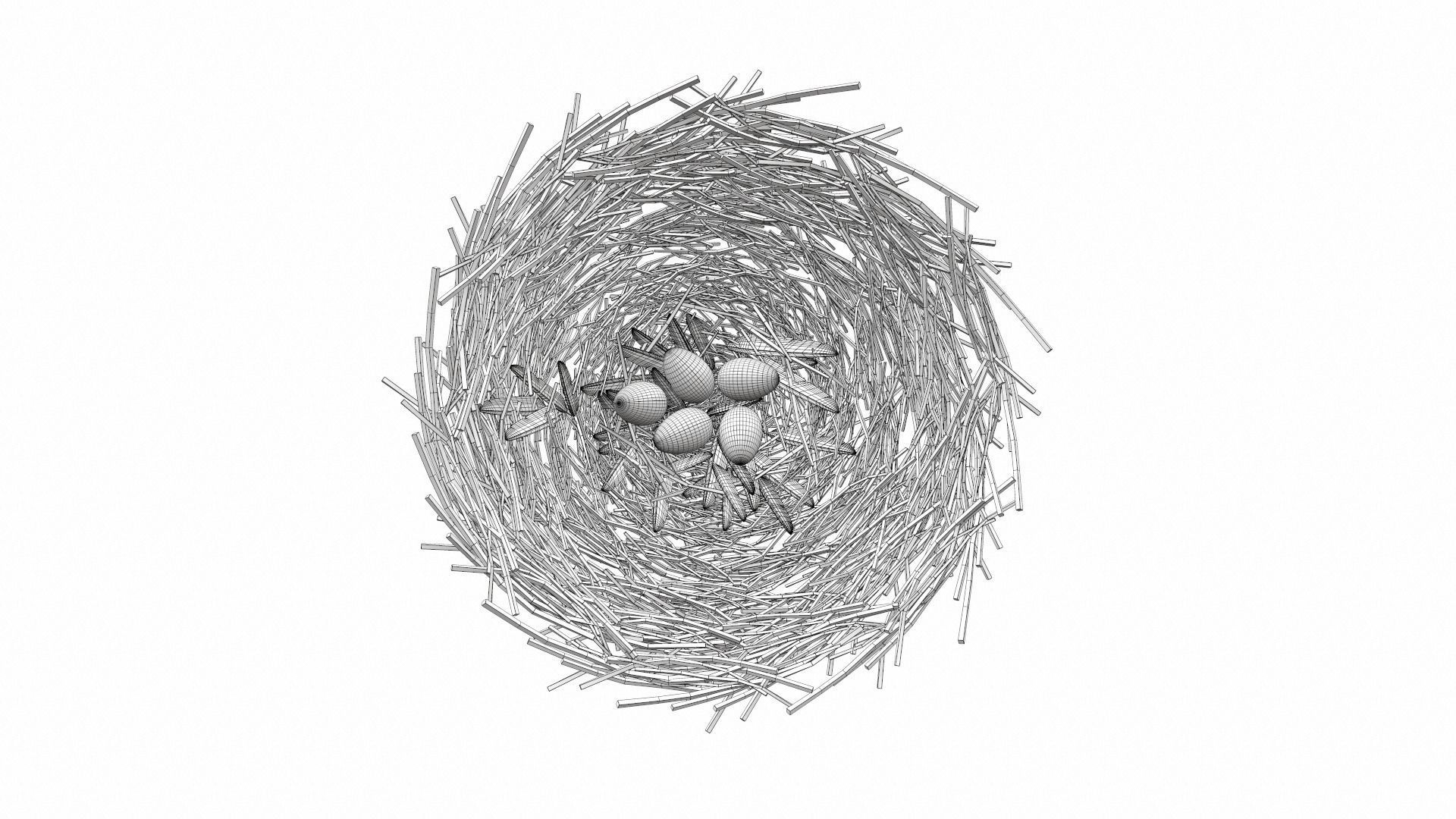 Bird nest v2 3D model_7