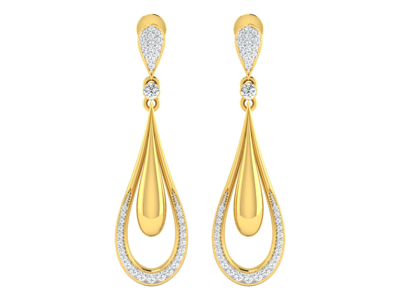 Earring Pendant Set 3dm STL OBJ FBX Render Details 3D print model_4