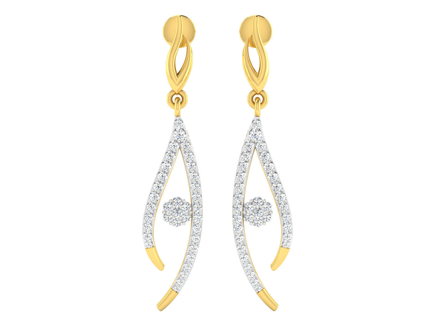 Earring Pendant Set 3dm STL OBJ FBX Render Details 3D print model_4