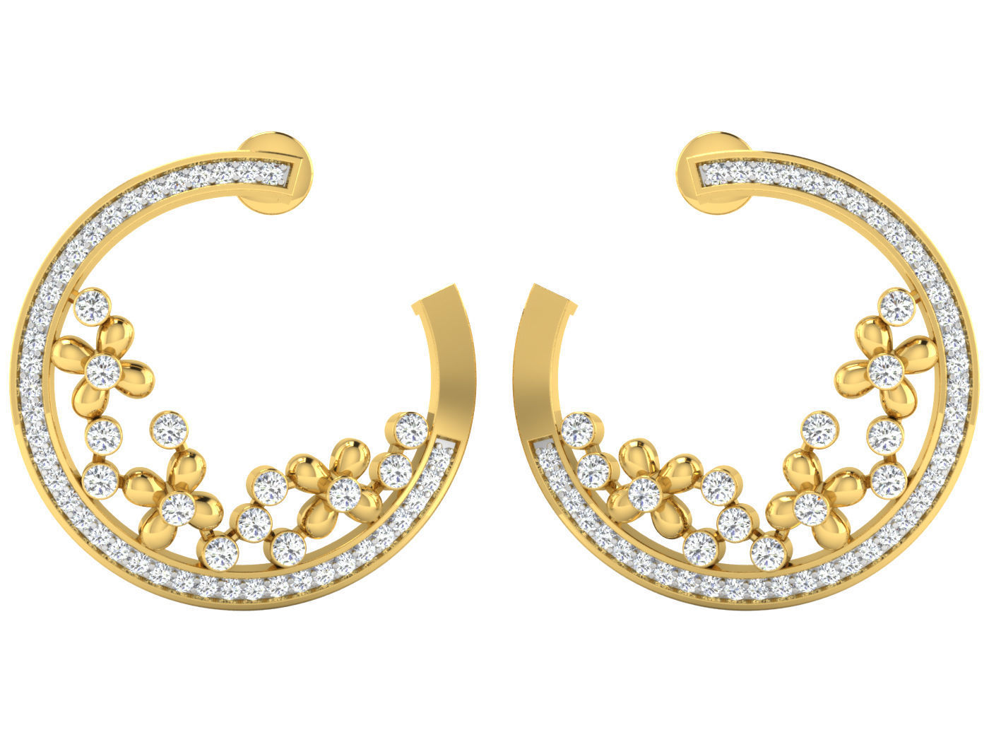 Earring Pendant Set 3dm STL OBJ FBX Render Details 3D print model_5