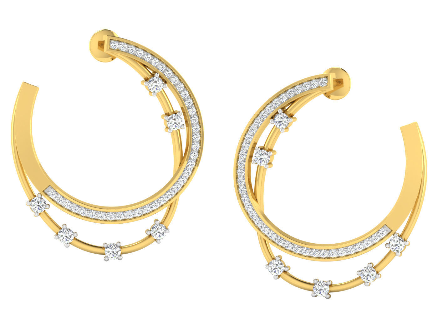 Earring Pendant Set 3dm STL OBJ FBX Render Details 3D print model_3