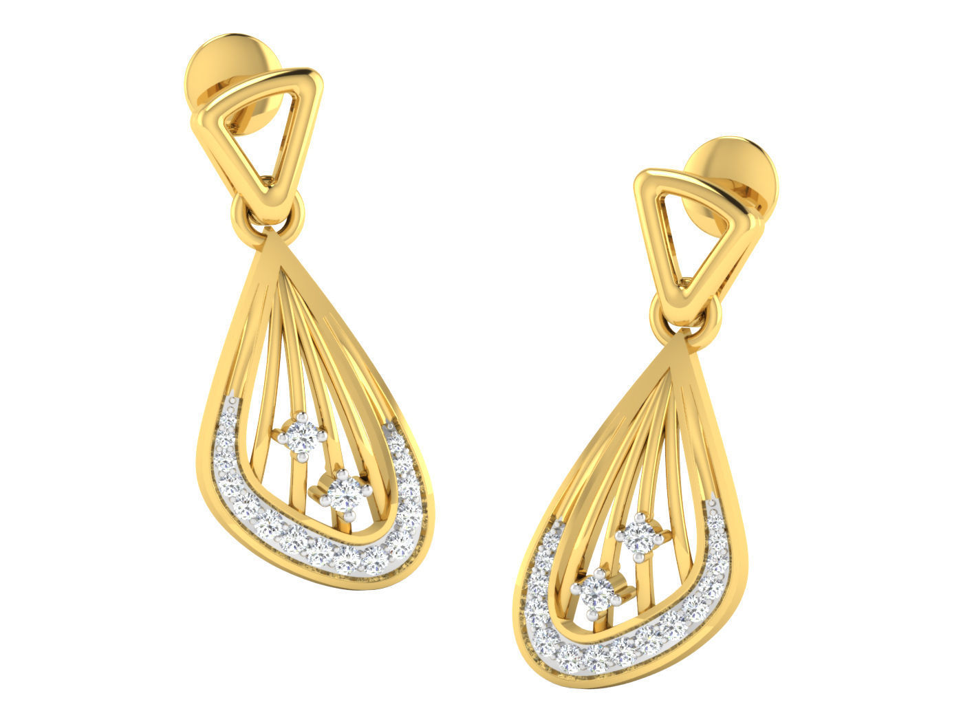 Earring Pendant Set 3dm STL OBJ FBX Render Details 3D print model_3