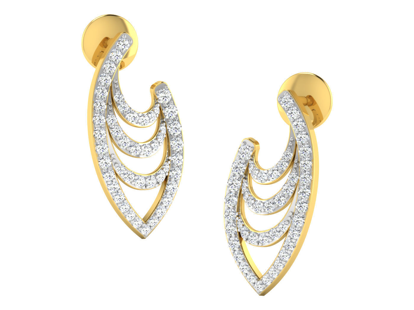 Earring Pendant Set 3dm STL OBJ FBX Render Details 3D print model_2