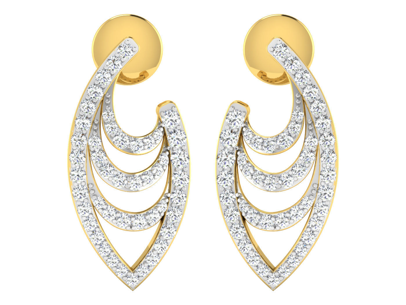 Earring Pendant Set 3dm STL OBJ FBX Render Details 3D print model_4