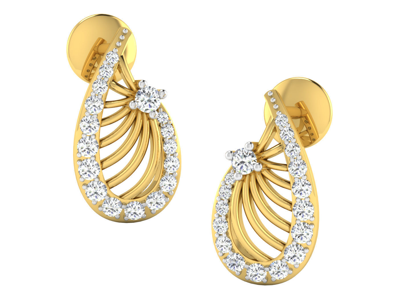 Earring Pendant Set 3dm STL OBJ FBX Render Details 3D print model_6