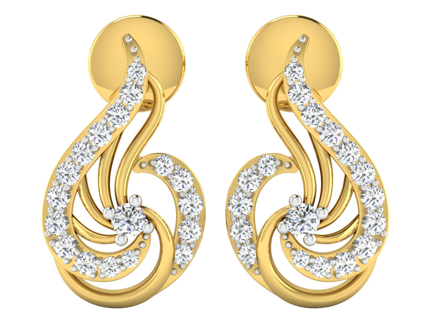 Earring Pendant Set 3dm STL OBJ FBX Render Details 3D print model_9