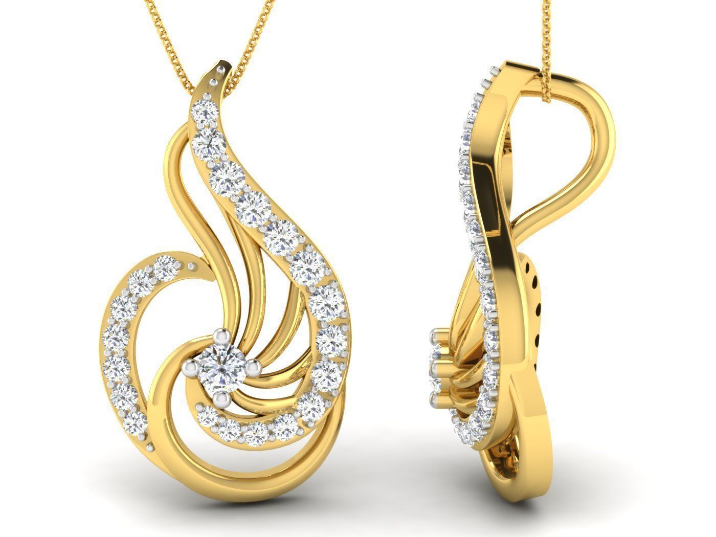 Earring Pendant Set 3dm STL OBJ FBX Render Details 3D print model_4