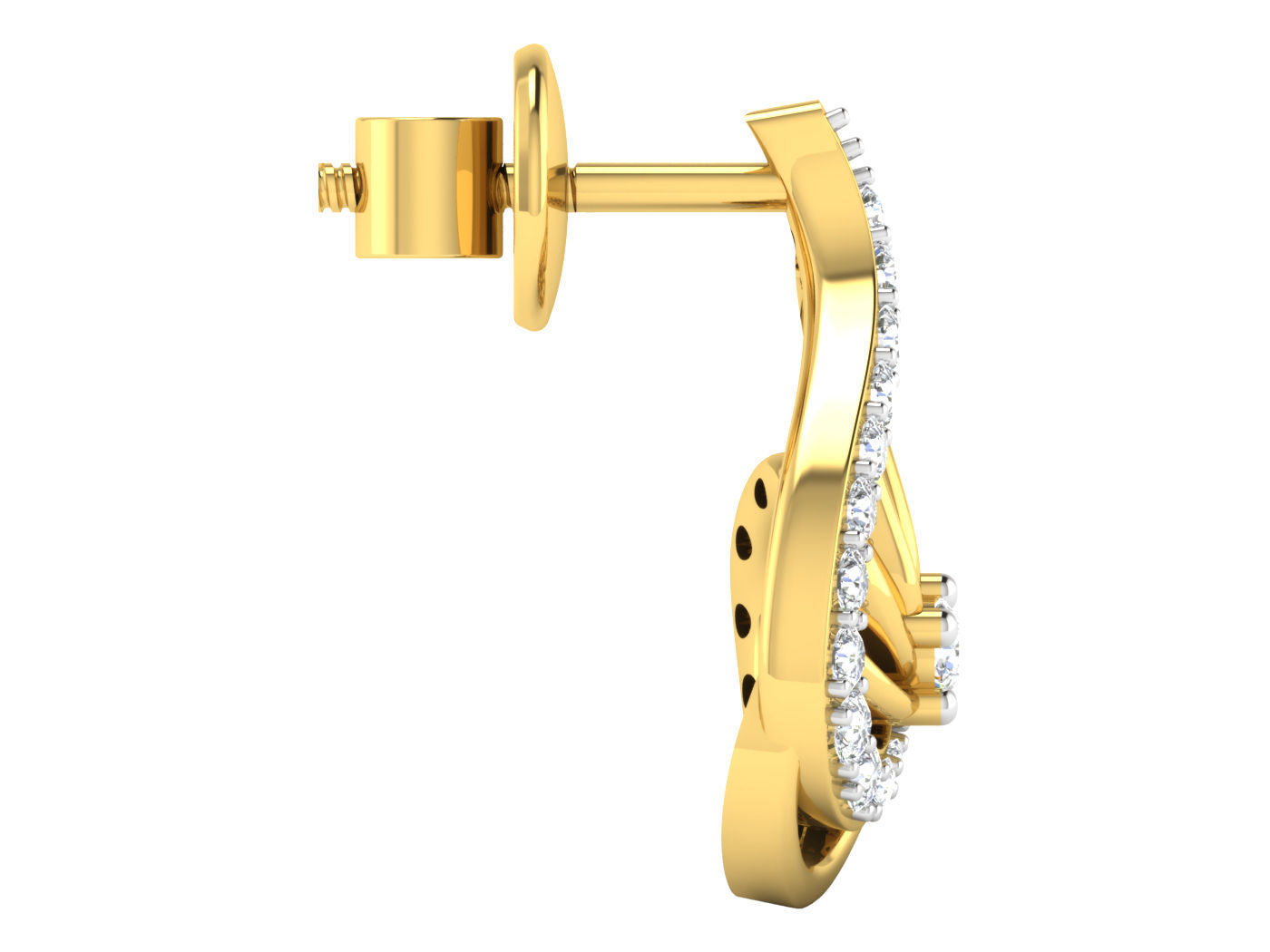 Earring Pendant Set 3dm STL OBJ FBX Render Details 3D print model_10