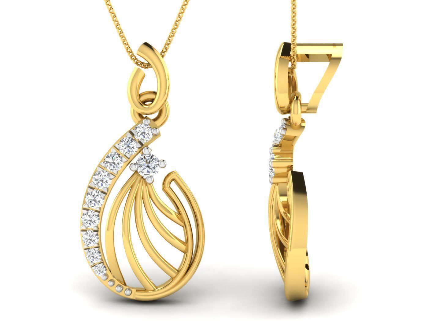 Earring Pendant Set 3dm STL OBJ FBX Render Details 3D print model_4