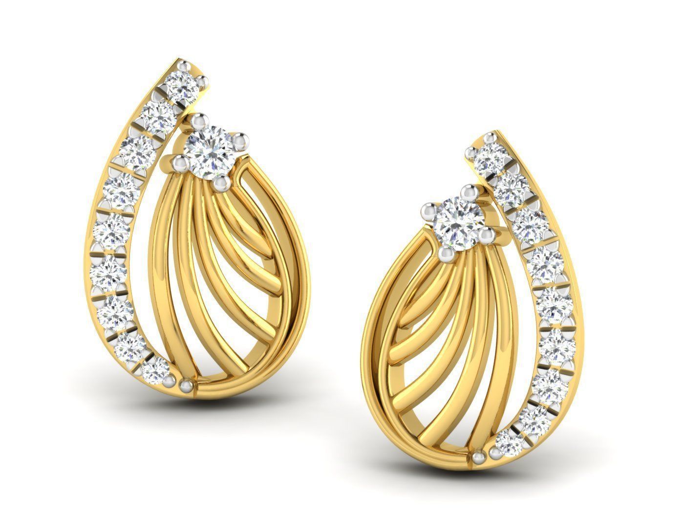 Earring Pendant Set 3dm STL OBJ FBX Render Details 3D print model_1