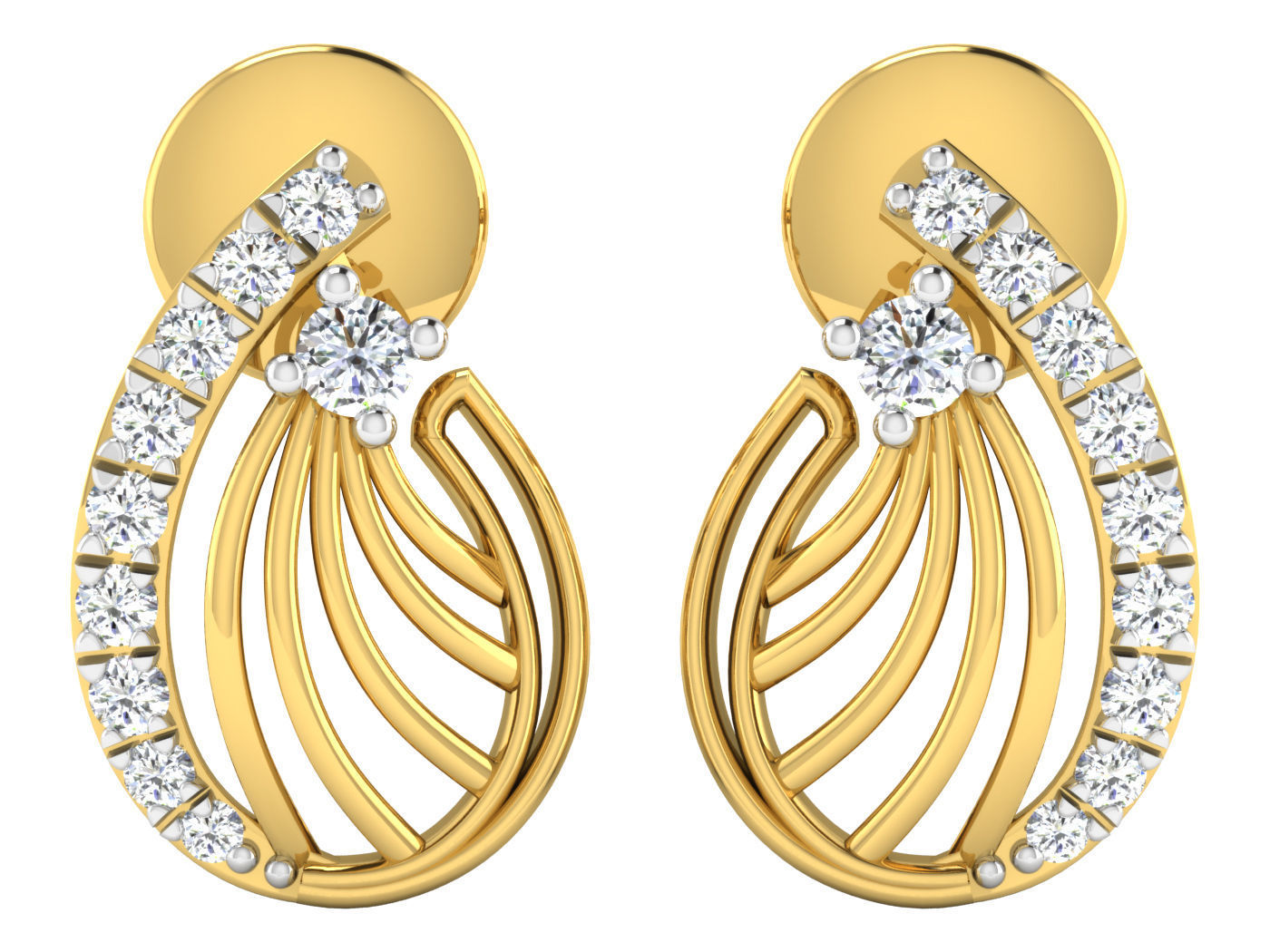 Earring Pendant Set 3dm STL OBJ FBX Render Details 3D print model_8