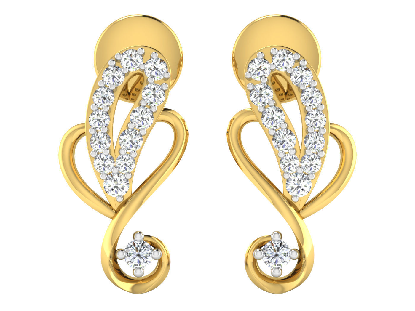 Earring Pendant Set 3dm STL OBJ FBX Render Details 3D print model_9