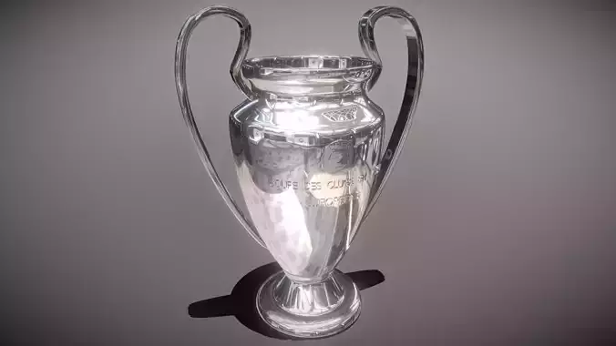 UEFA Champions League Trophy Low-poly 3D model