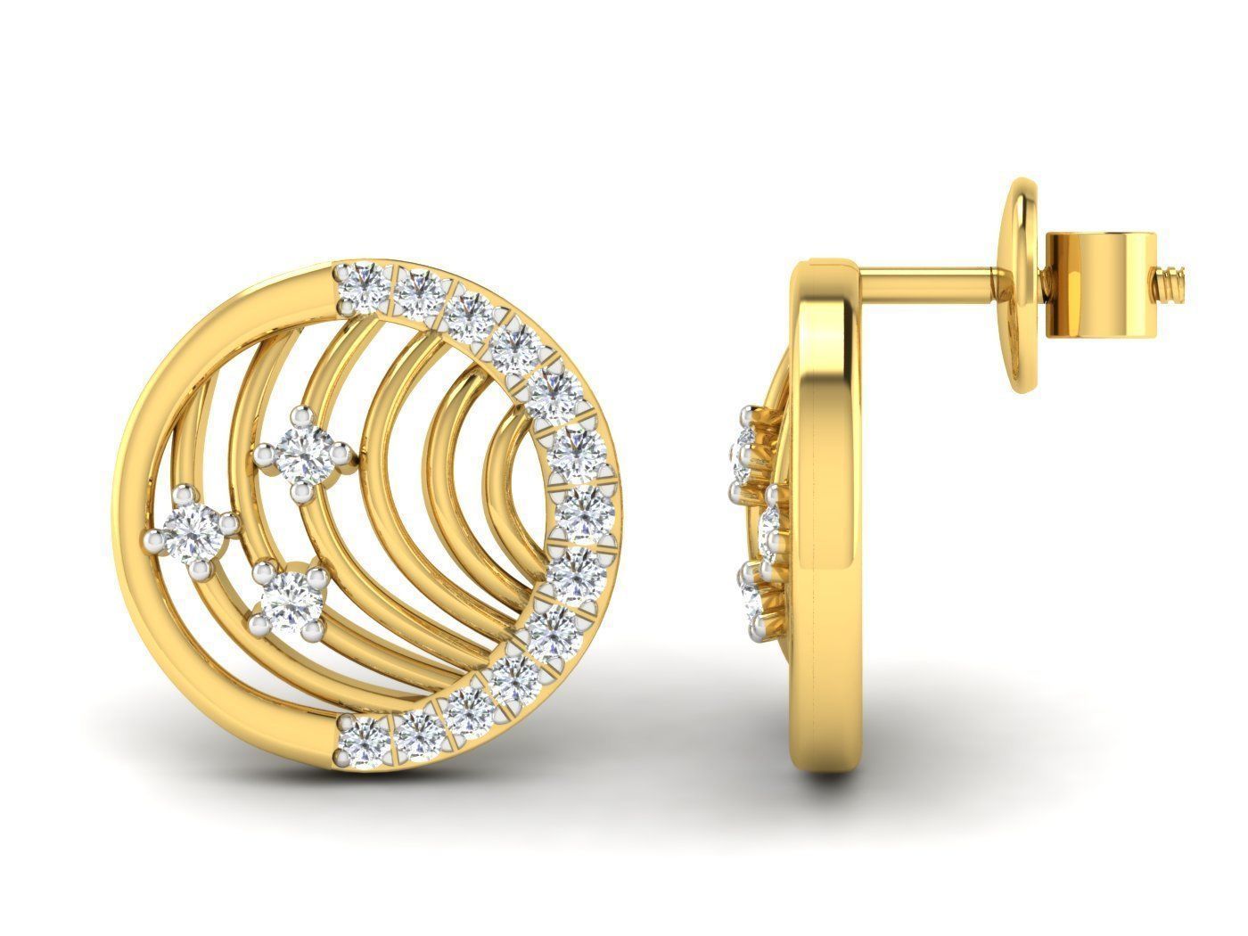 Earring Pendant Set 3dm STL OBJ FBX Render Details 3D print model_2