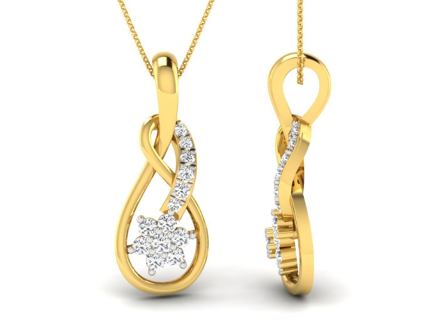 Earring Pendant Set 3dm STL OBJ FBX Render Details 3D print model_4