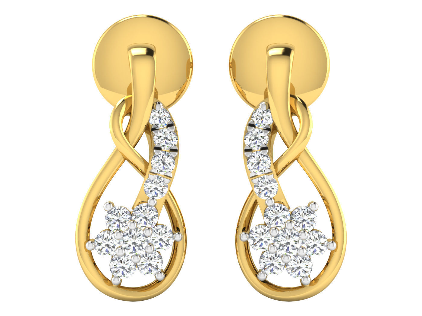 Earring Pendant Set 3dm STL OBJ FBX Render Details 3D print model_9