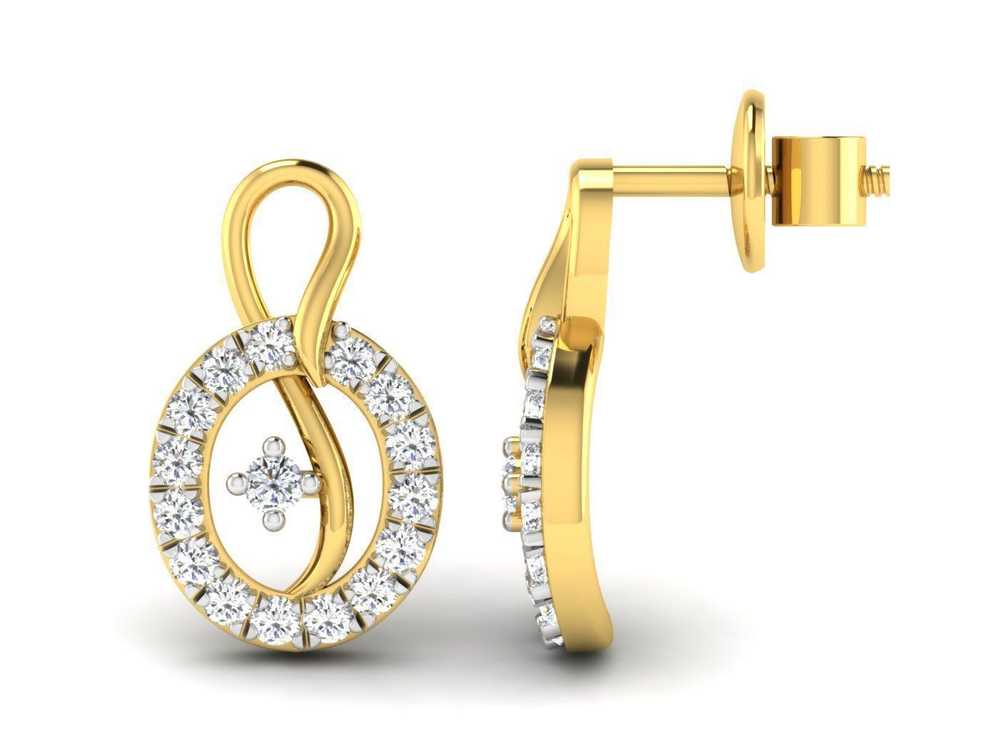 Earring Pendant Set 3dm STL OBJ FBX Render Details 3D print model_2