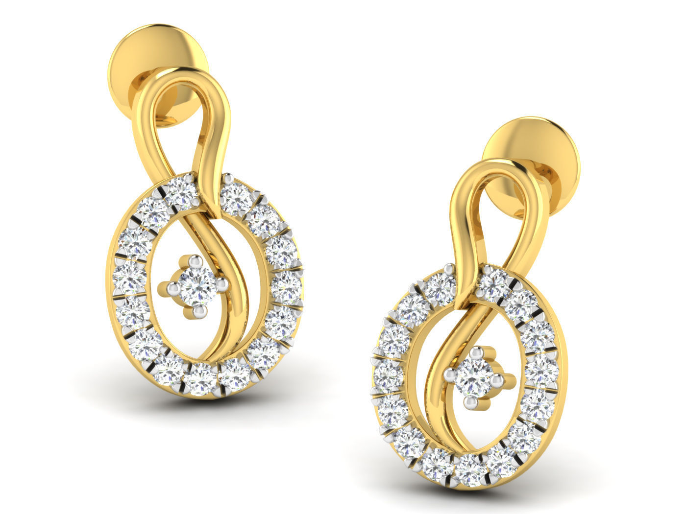 Earring Pendant Set 3dm STL OBJ FBX Render Details 3D print model_6