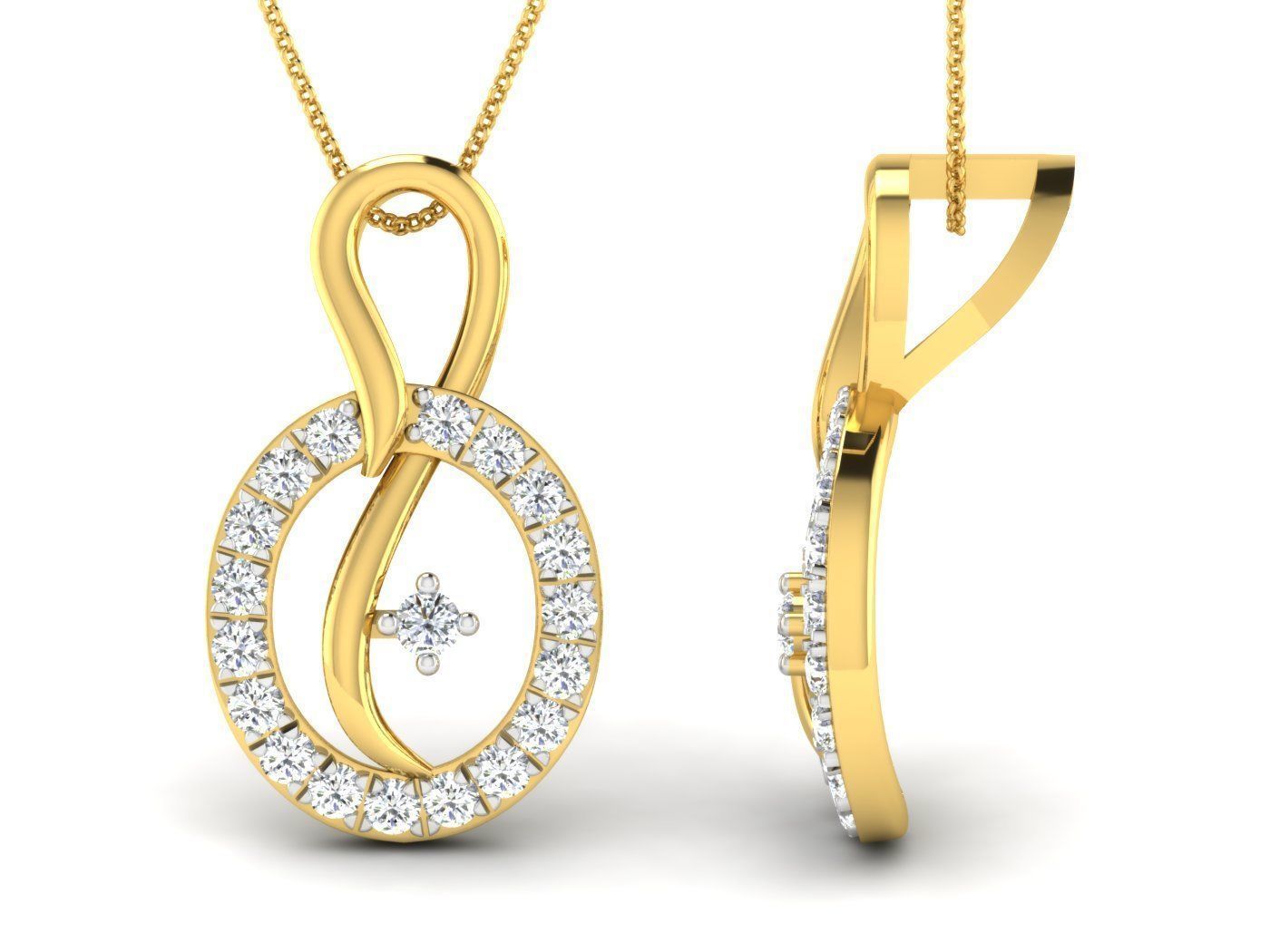 Earring Pendant Set 3dm STL OBJ FBX Render Details 3D print model_4