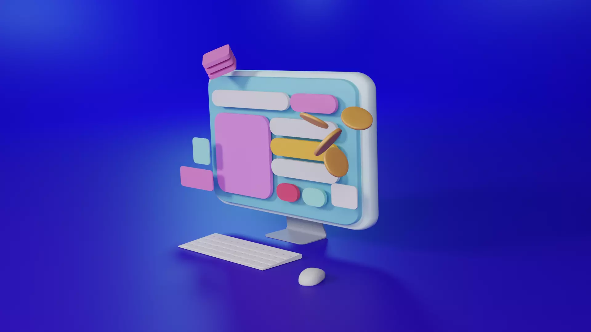 illustration Mac with blender  Free 3D model_0