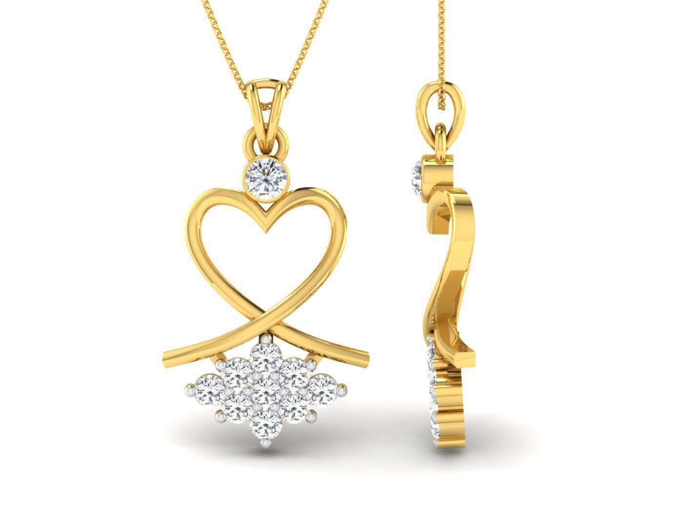 Earring Pendant Set 3dm STL OBJ FBX Render Details 3D print model_4