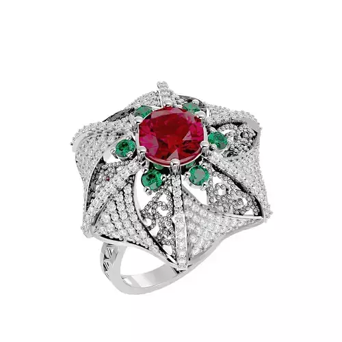 Cocktail Ring - 14 3D print model