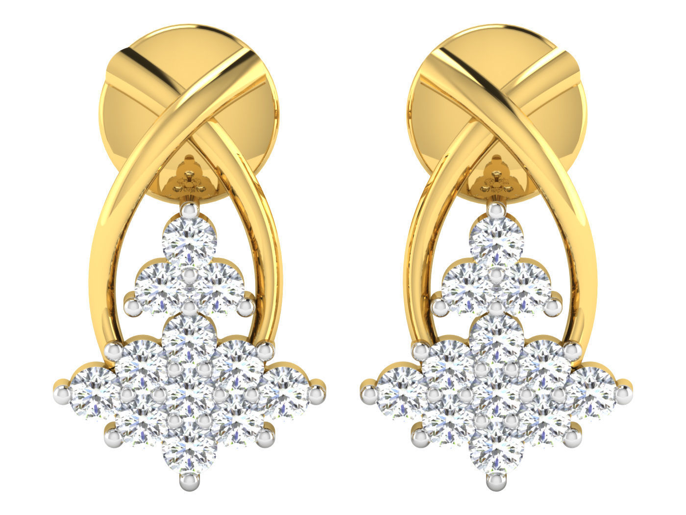 Earring Pendant Set 3dm STL OBJ FBX Render Details 3D print model_8