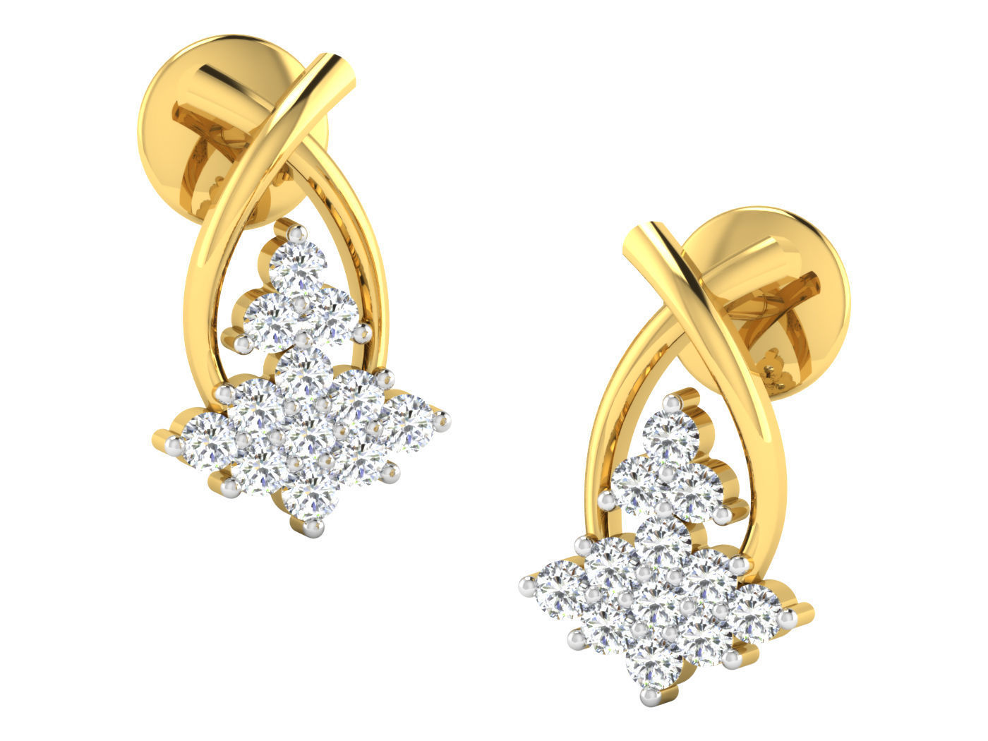 Earring Pendant Set 3dm STL OBJ FBX Render Details 3D print model_6