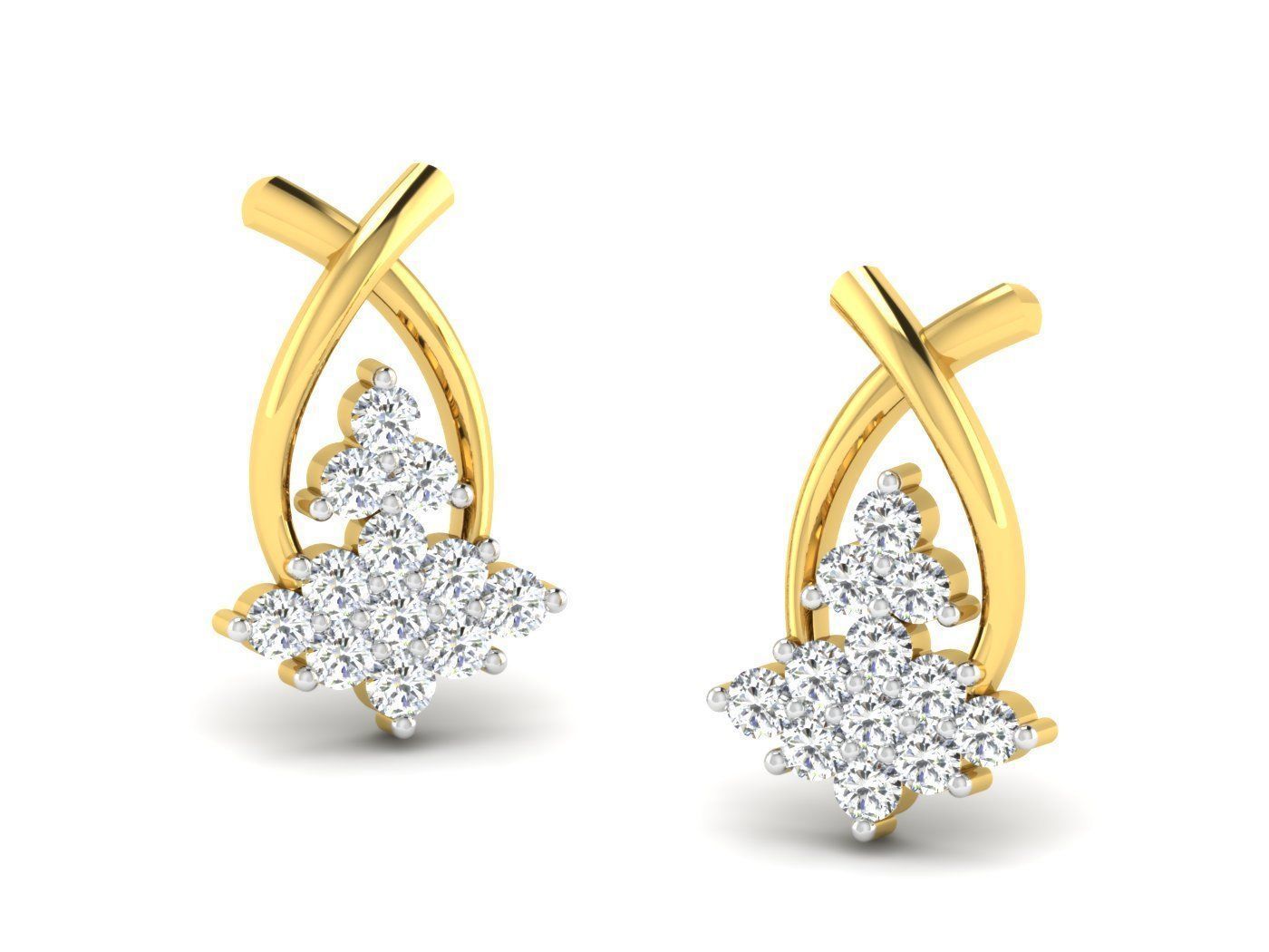 Earring Pendant Set 3dm STL OBJ FBX Render Details 3D print model_1