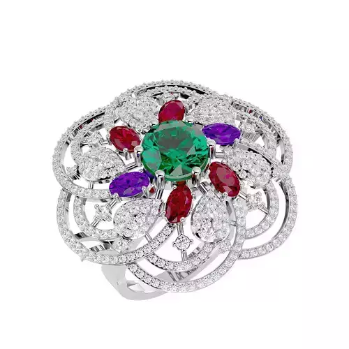 Cocktail Ring - 12 3D print model