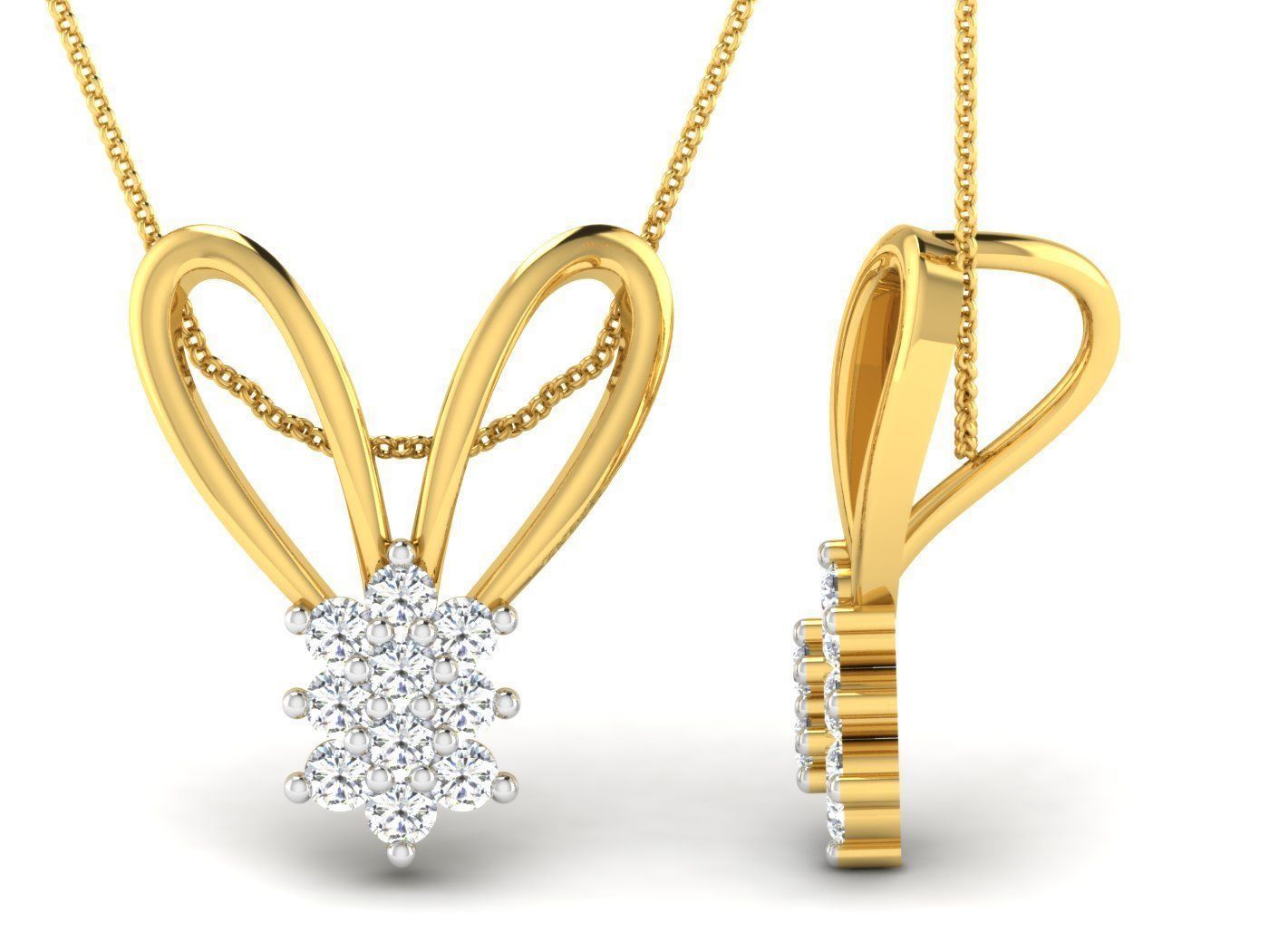 Earring Pendant Set 3dm STL OBJ FBX Render Details 3D print model_4