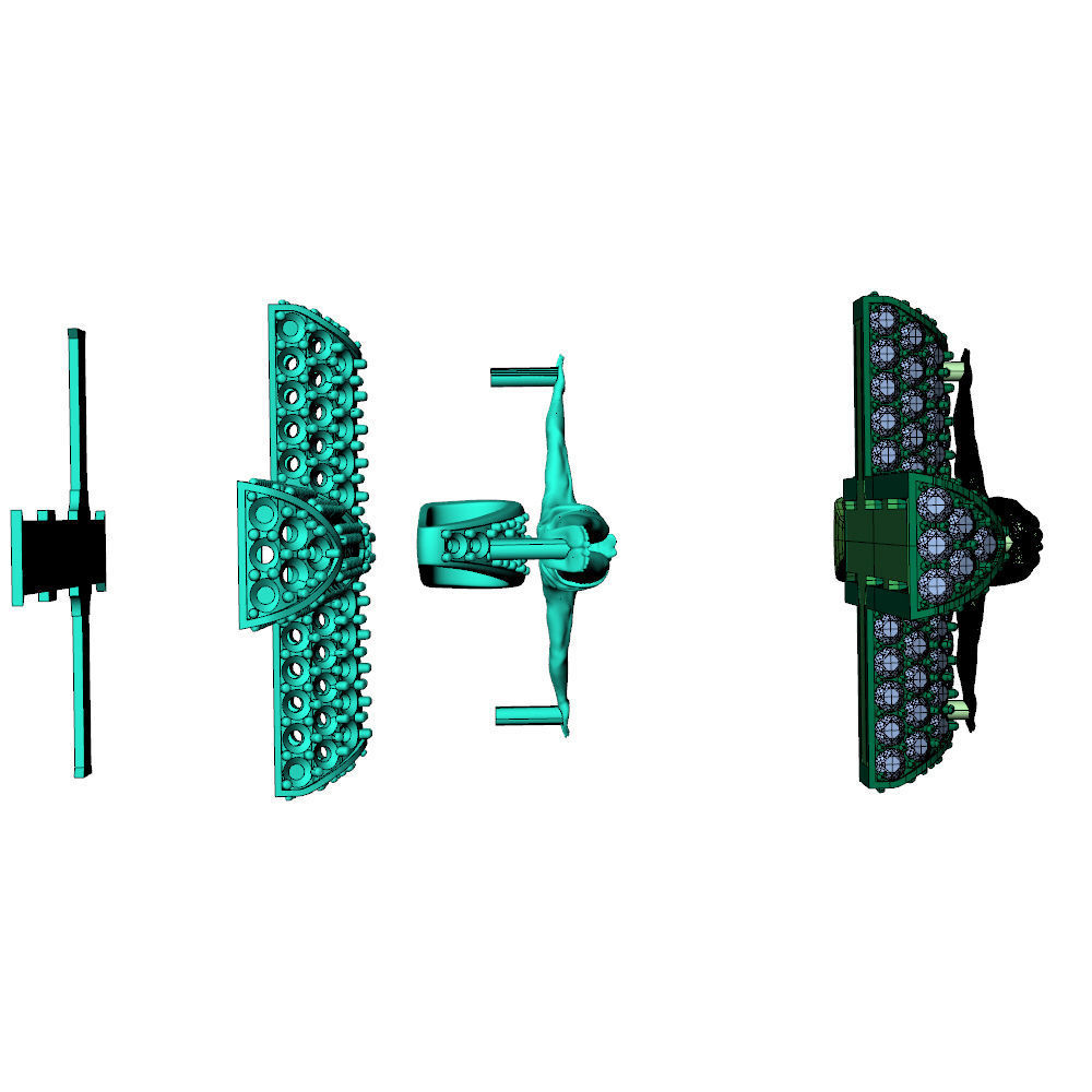 Cross Pave Jesus Pendant 3D print model_14