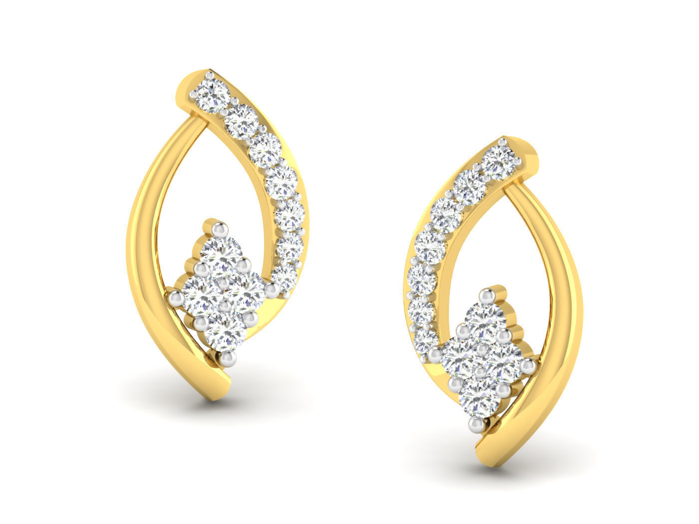 Earring Pendant Set 3dm STL OBJ FBX Render Details 3D print model_1