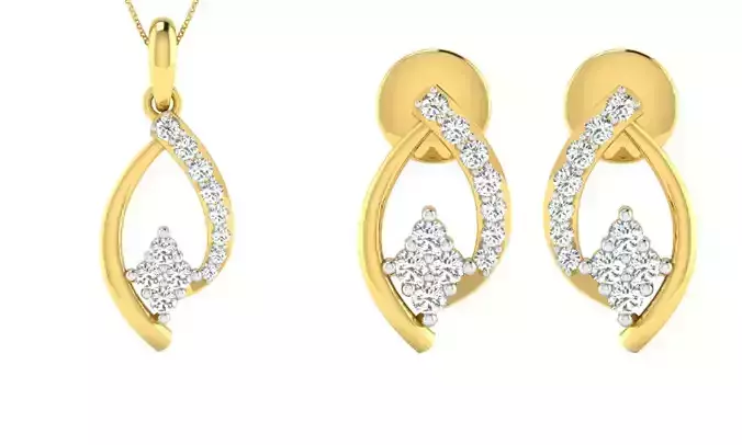 Earring Pendant Set 3dm STL OBJ FBX Render Details 3D print model