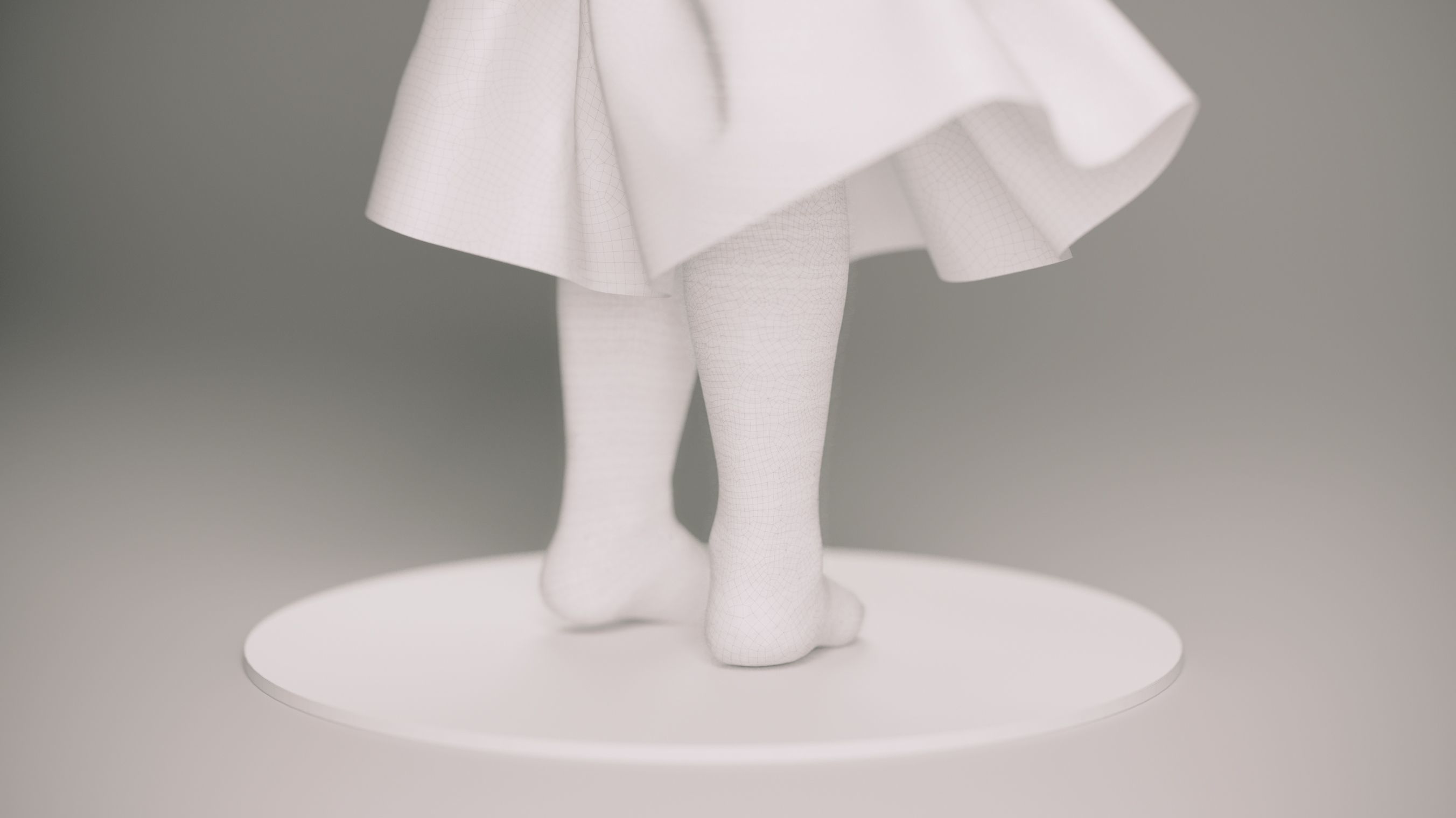 Olivia doll in Pajama and Skirt Pose 01 3D model_13