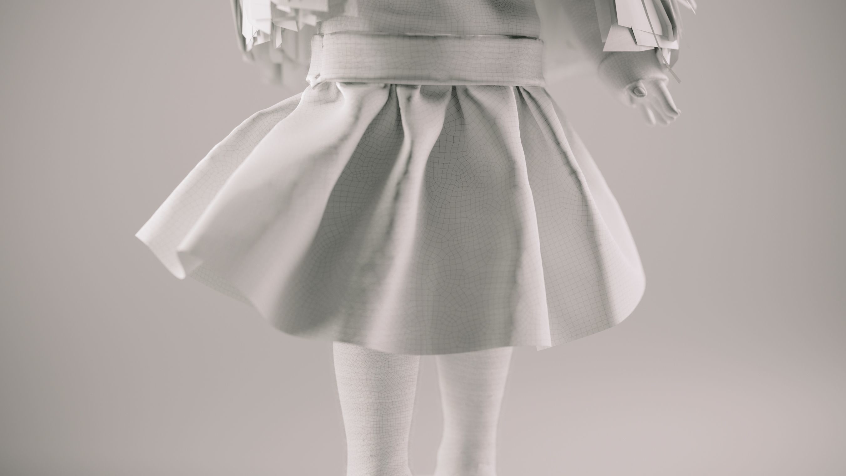 Olivia doll in Pajama and Skirt Pose 01 3D model_15