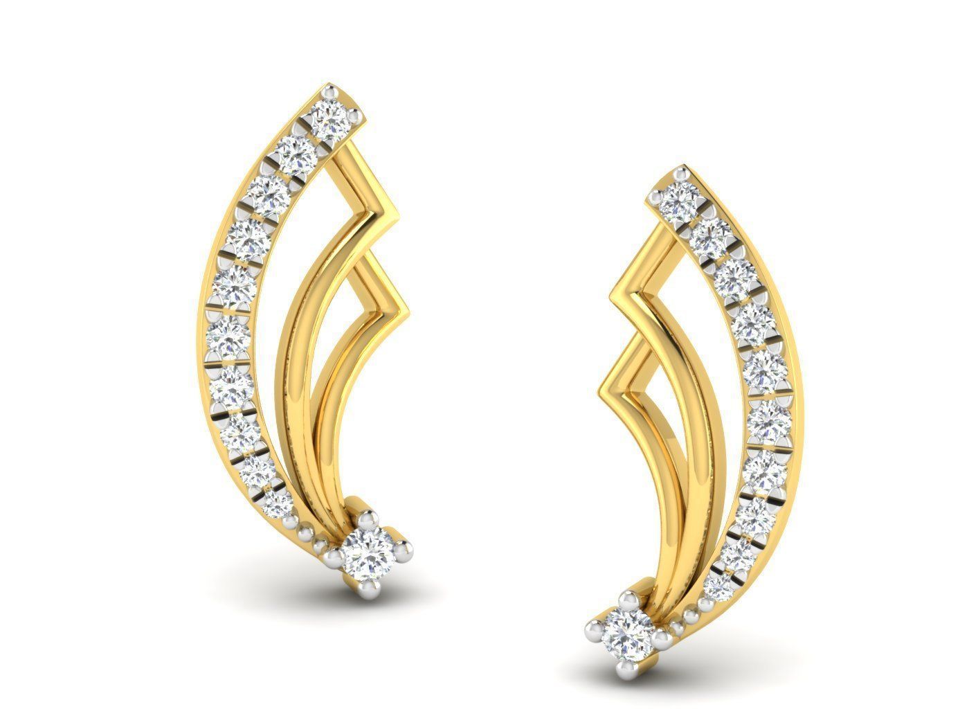 Earring Pendant Set 3dm STL OBJ FBX Render Details 3D print model_1