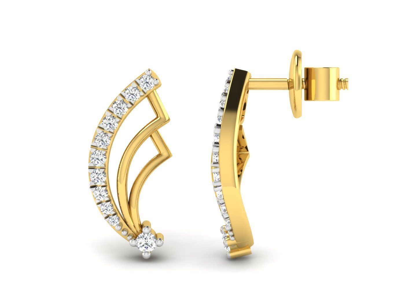 Earring Pendant Set 3dm STL OBJ FBX Render Details 3D print model_2