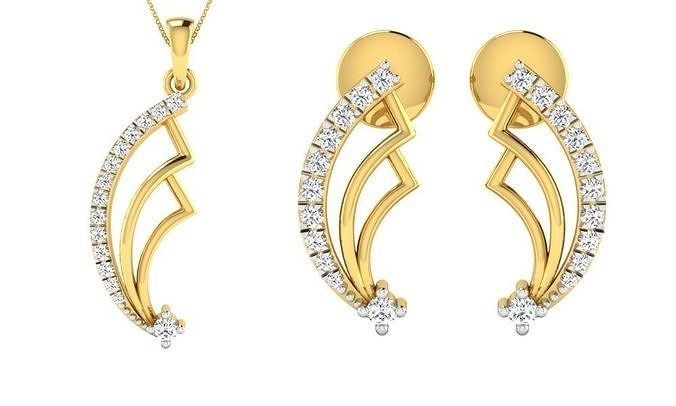 Earring Pendant Set 3dm STL OBJ FBX Render Details 3D print model
