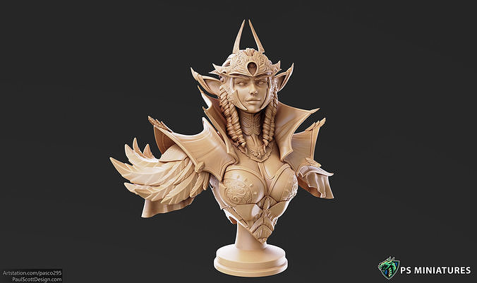 Drow Battlemage Bust 3D print model