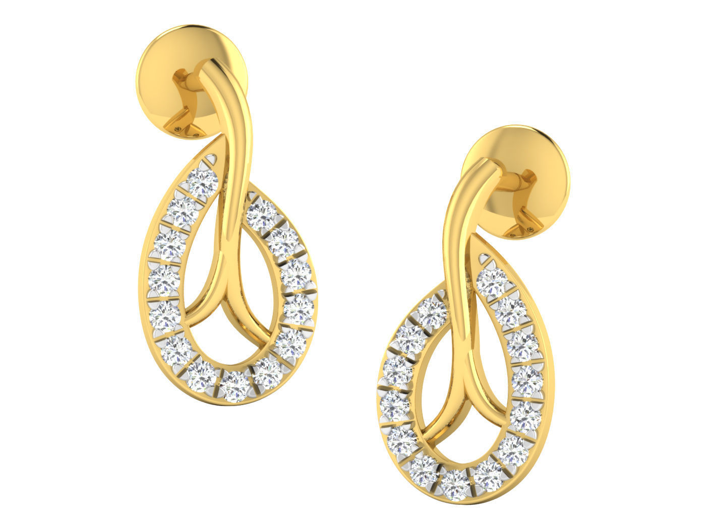 Earring Pendant Set 3dm STL OBJ FBX Render Details 3D print model_7