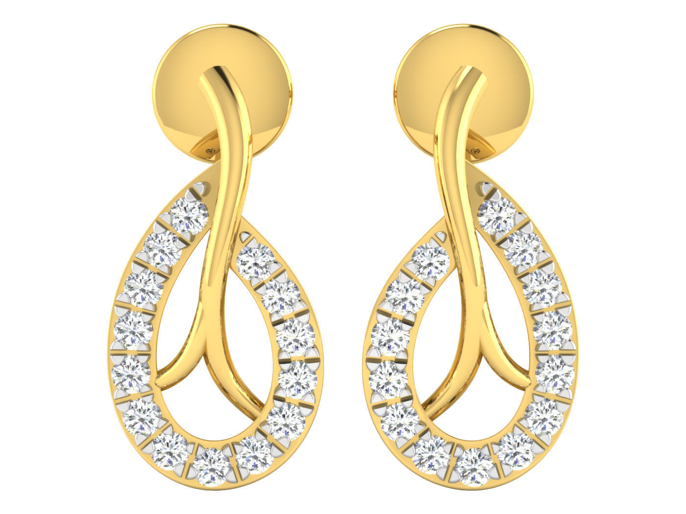 Earring Pendant Set 3dm STL OBJ FBX Render Details 3D print model_8