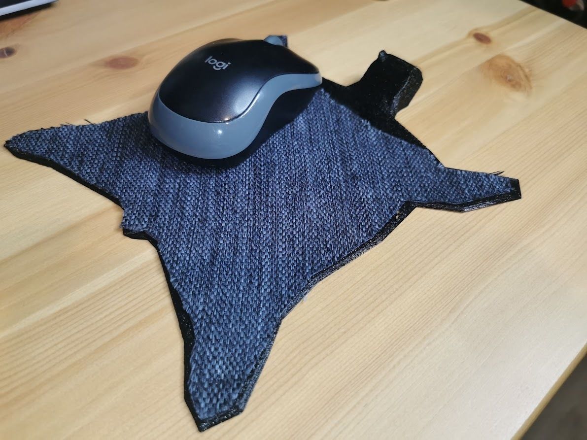 Travel mouse pad - bear skin rug 3D print model_2