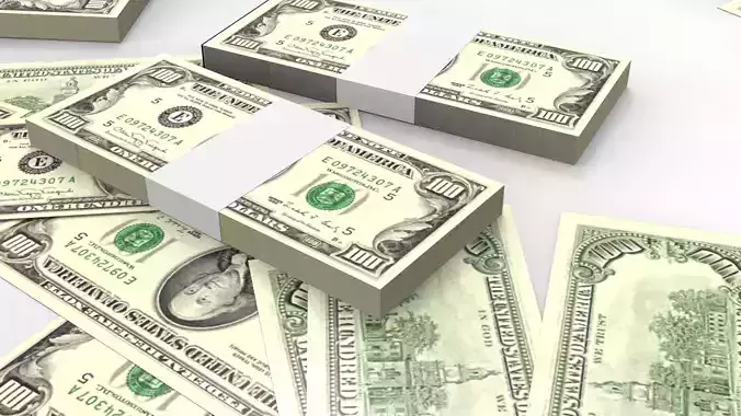 DOLAR pile of dollar bills